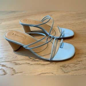NWOT Reformation Rachel Sandal in Powder Blue